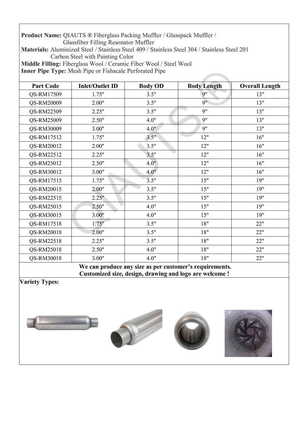 [Qisong] Aluminised Steel Resonator Silencer