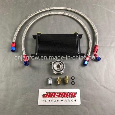 Universal 19 Row Female An10 Engine Oil Cooler Stainless Braided Oil Hose Line Oil Adapter Filter Cooler Plate Kit