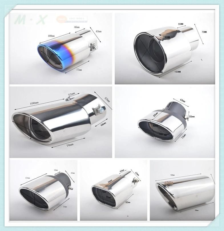 New Style Universal Modified Car Exhaust Universal Exhaust Tip Stainless Steel Pipe