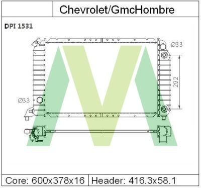 Automotive Radiator for Gmc/Chevrolet Pickup S10 Blazer Dpi 1531