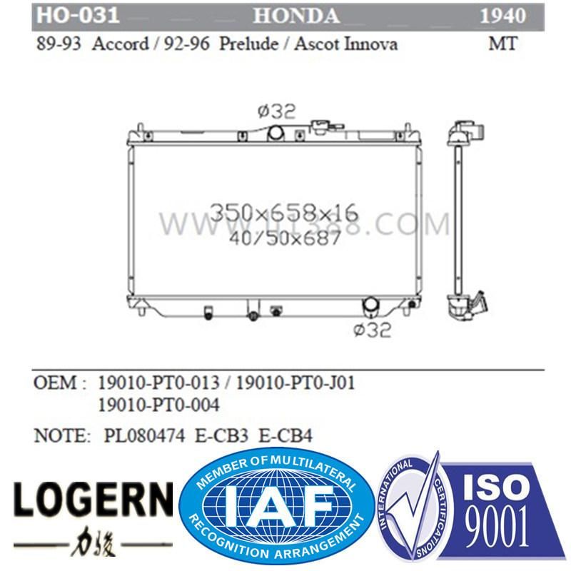 Motorcycle Parts Radiator for Honda Accord′89-93/Prelude′92-96/Ascot Innova at Dpi: 1940