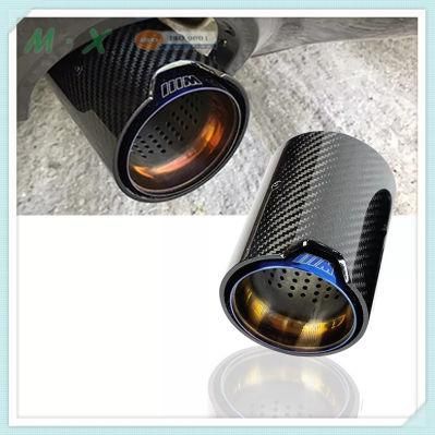 Popular Serviced Auto Carbon Fiber Chrome Exhaust Tail Pipe with Net Exhaust Tips for BMW