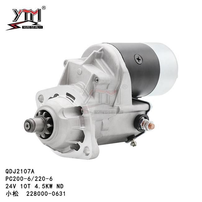 Ytm Starter Motor Qdj2107A - 24V/10t/4.5kw/ND Same as Original Engine Parts for PC2006-220-6 OE228000-0631