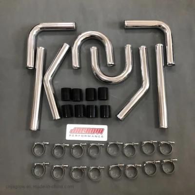 Universal Turbo Boost Intercooler Pipe Kit 8 PCS Aluminum Piping