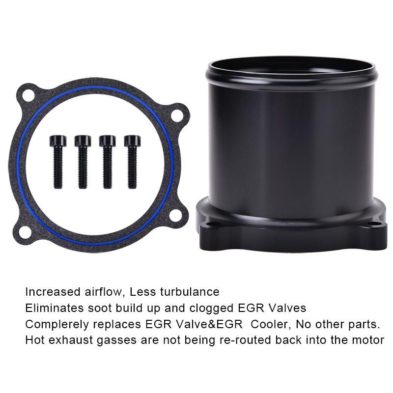 Auto Part Throttle Valve Egr Delet Cooler Block off Plate Kit for Dodge/RAM Cummins 2013-2018 6.7L