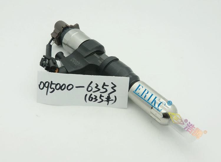Erikc 6350 Fuel Pump Injector 095000-6350 (23670-E0050) Auto Engine Diesel Injection Assembly 0950006350 Inyector for Hino J05e, Hino J06, Kobelco Excavator