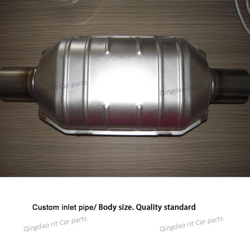 High Flow Oval Catalytic Converter 2.5in Ss409 Heat Shield