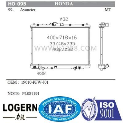 Auto Engine Structure Radiator for Honda Avancier&prime;99- Mt