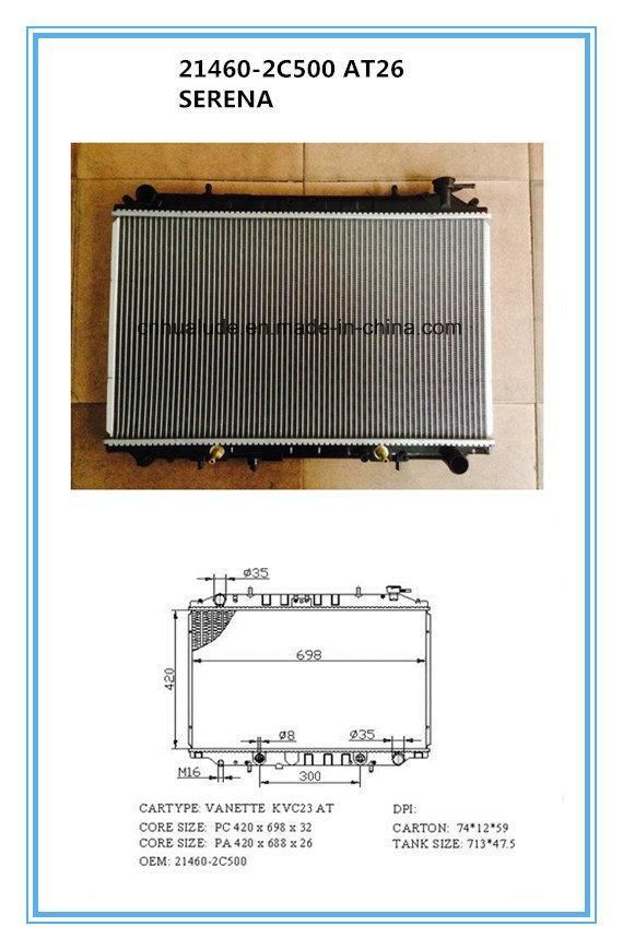 Aluminum Brazed Welding Car Radiator for Serena