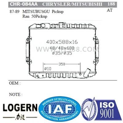 Chr-084AA Car Radiator for Chrysler Ran 50pickup/Mitsubusgu Pickup&prime;87-89 at Dpi: 188