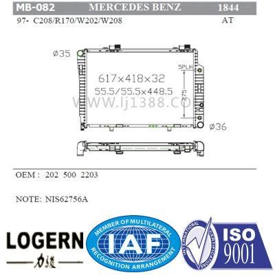 Cooling System Radiator Forbenz 97- C208/R170/W202/W208 at