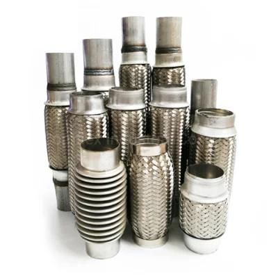 Muffler Parts Exhaust System Flexible Pipe Connector with Mesh Braid~