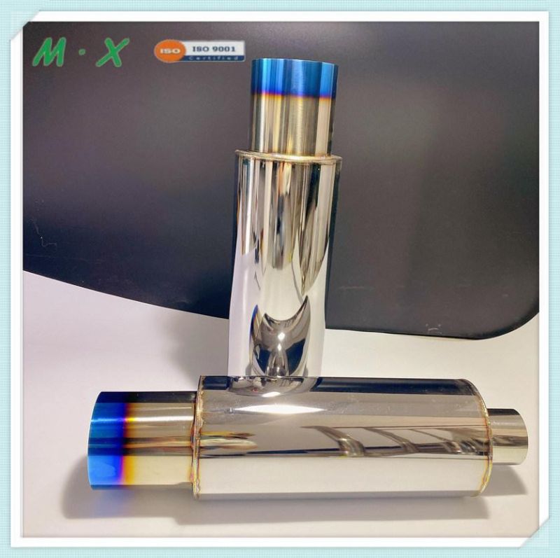 Muffler Highflow Customizable Stainless Steel Titanium Plated Exhaust Muffler for Hks