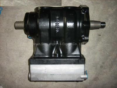 Low Price Genuine Chntc Sinotruk Howoa7 371 Truck Spare Parts Engine Parts Double Cylinder Air Compressor Vg1560130080 Vg1560130080A