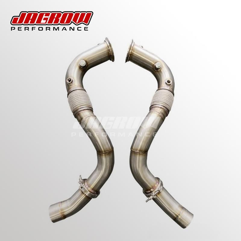 304 Stainless Steel Exhaust Downpipe for BMW N63 F10 550I Catless Downpipe 2011+