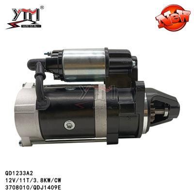 Ytm Starter Motor Qd1233A2 - 12V/11t/3.8kw/Cw for OEM No-3708010/Qdj1409e