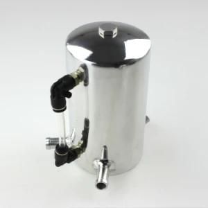 China Factory 0.5L Aluminum Fuel Surge Tank with Two 19mm Connector Without Filter