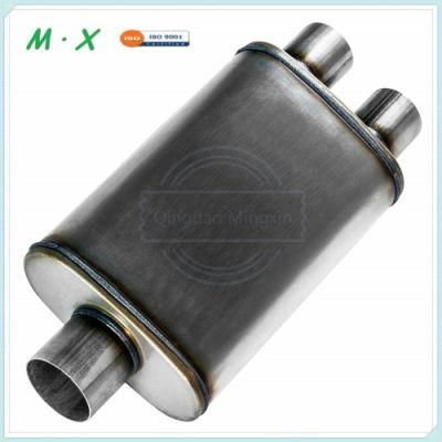 High Performance Stainless Steel Silence Exhaust Muffler in High Flow 2.5&quot; Centre 2.5&quot; Dual Offset
