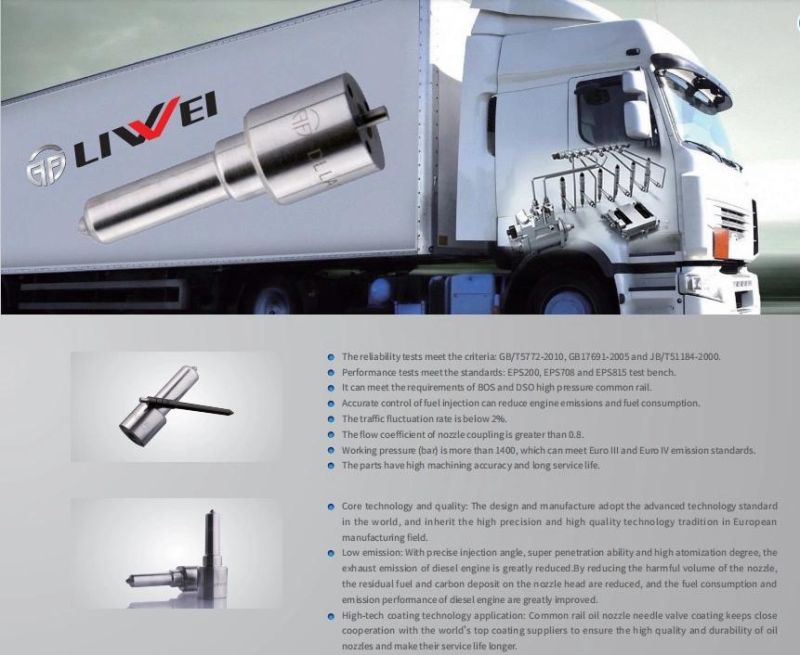 Liwei Brand Diesel Nozzle Dlla 147p 1814 Dlla 147p1814 Boc Auto Fuel System Common Rail Diesel Nozzle Dlla 147p1814 for Injector 0445120153