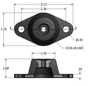 Diesel Engines Isolators Fail-Safe Compression Mounts Engine Mount