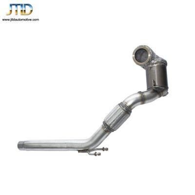 High Flow Stainless Steel Catted Exhaust Downpipes with Catalytic Cat for VW Golf Mk7 Mk7.5 Gti