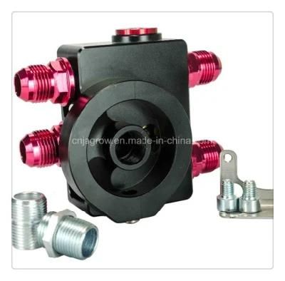 Oil Filter Sandwich Adapter with Oil Filter Remote Block with Thermostat