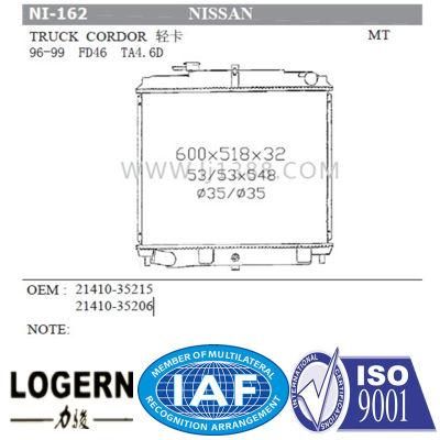 Auto Engine Radiator for Nissan Truck Cordor&prime;96-99 Mt