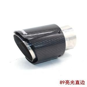 Adjustable Exhaust Tip Carbon Fiber 2.5 Inch Inlet Matte Exhaust Tailpipe Tip Pipe Muffler Tips End 3.5&quot; Outlet