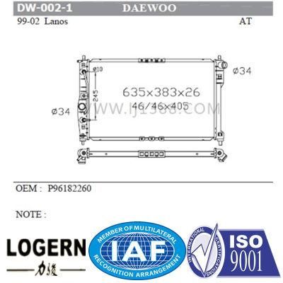 Car Full Aluminum Radiator for Daewoo Lanos&prime;99-02 at/PA26 Dpi: 2386