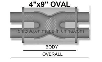 2.5&quot; Dual in-Dual out Stainless Perforamnce Car Exhaust Muffler Silencer