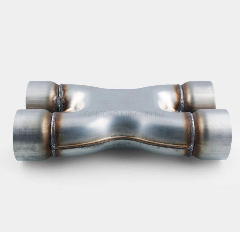 in and out Crossover Stainless Steel304/201/409 X and Y Shape Exhaust Pipe 2.5′ and 3′ Length Custom Sizes