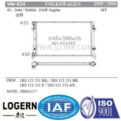 Auto Radiator for Volkswagen Jetta/Rabbit/FAW Sagitar&prime;05- Mt Dpi: 2995/2996