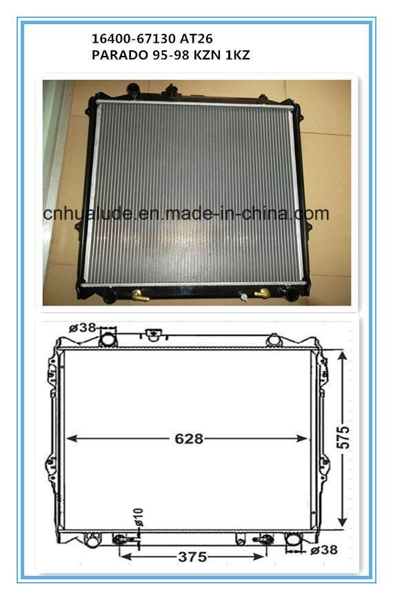 Hot Sale Cheap Aluminum Plastic Auto Car Radiator for Kzn