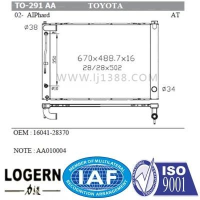 Motorcycle Car Full Radiator for Toyota Aiphard&prime;02- at