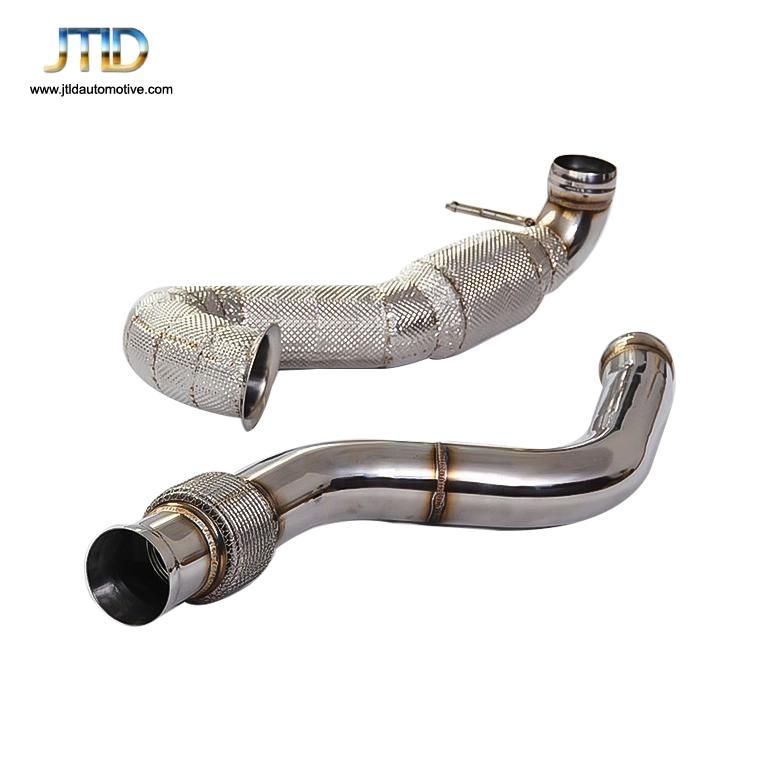 Race Downpipe Catless with Heat Shield for Mercedes 14-16 A45 Amg/14-15 Cla 45 Amg Gla45 Amg