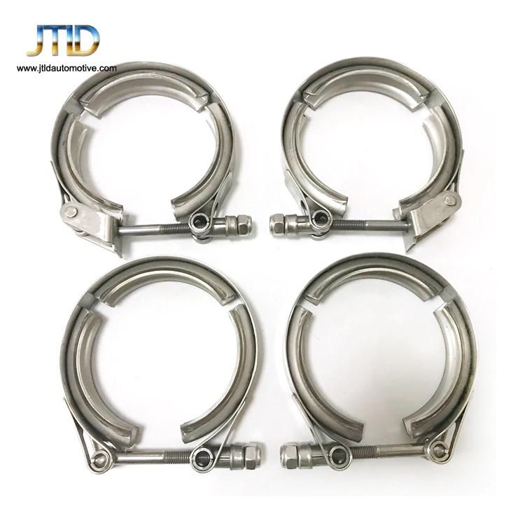 Stainless Steel 3inch Exhaust Pipe Clamp with Flange 76mm V Band Clamp
