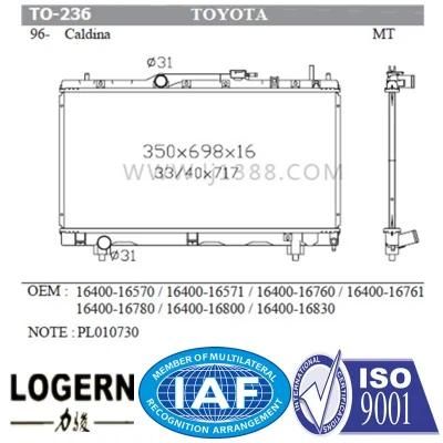 Auto Spare Part Aluminum Radiator for Toyota Caldina&prime;96-01 Mt