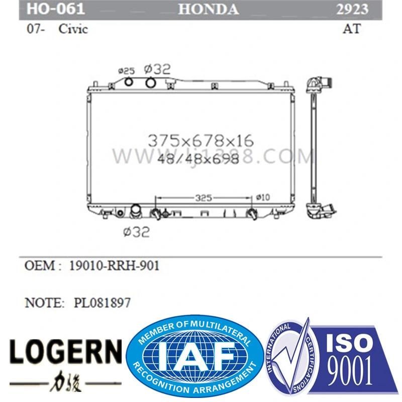 Ho-061 Cooling System Auto Radiator for Honda Civic′05/at