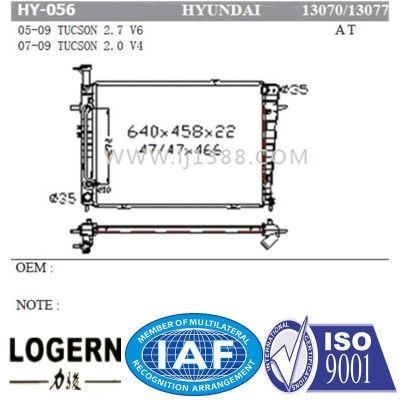 Car Radiator for Hyundai Tucson2.7&prime;05-09/Tucson 2.0&prime;07-09 at 13070