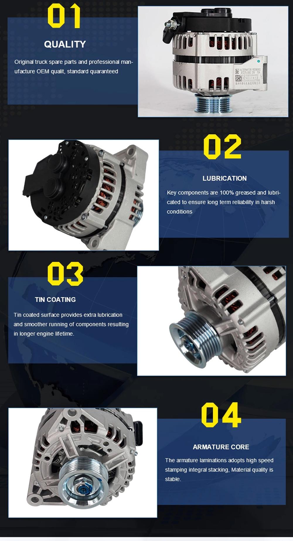 Hot Selling Sinotruk HOWO Engine Parts Wg1095094002 Alternator for Truck