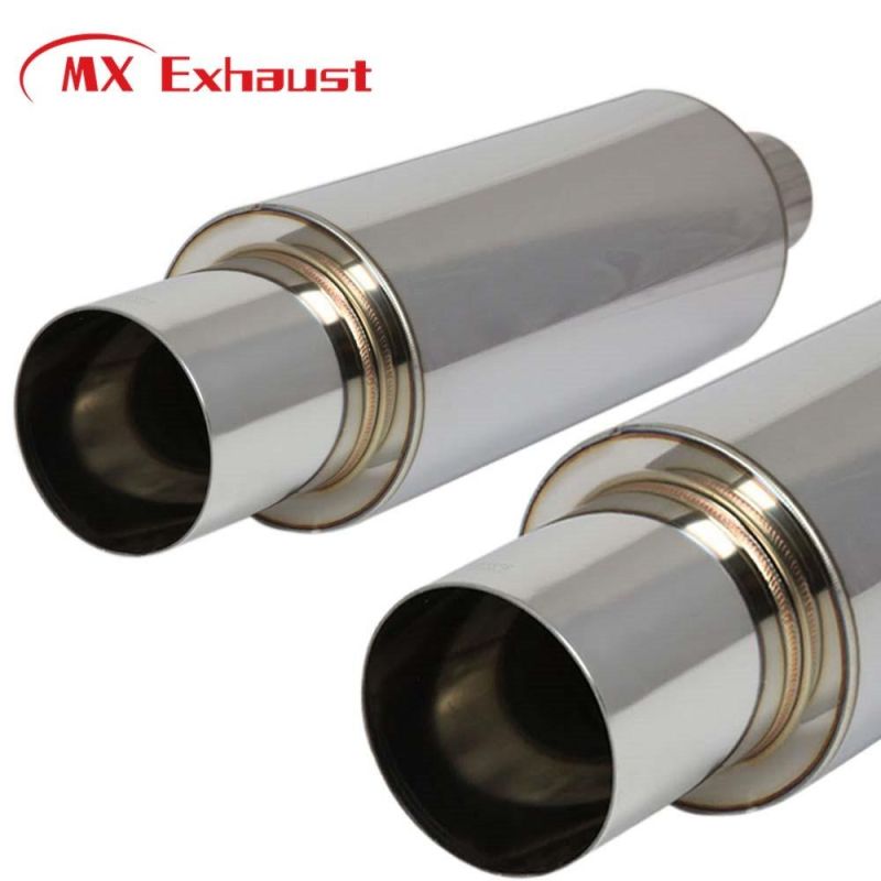 Hot Sales High Quality Stainless Steel 2.5 Inch Inlet 3 Inch Outlet Exhaust Muffler Car Exhaust Tips