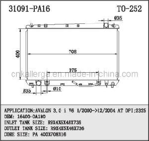 Auto Radiator for Toyota Echo 1.0 Yariskapali at 31090 (TO-252)