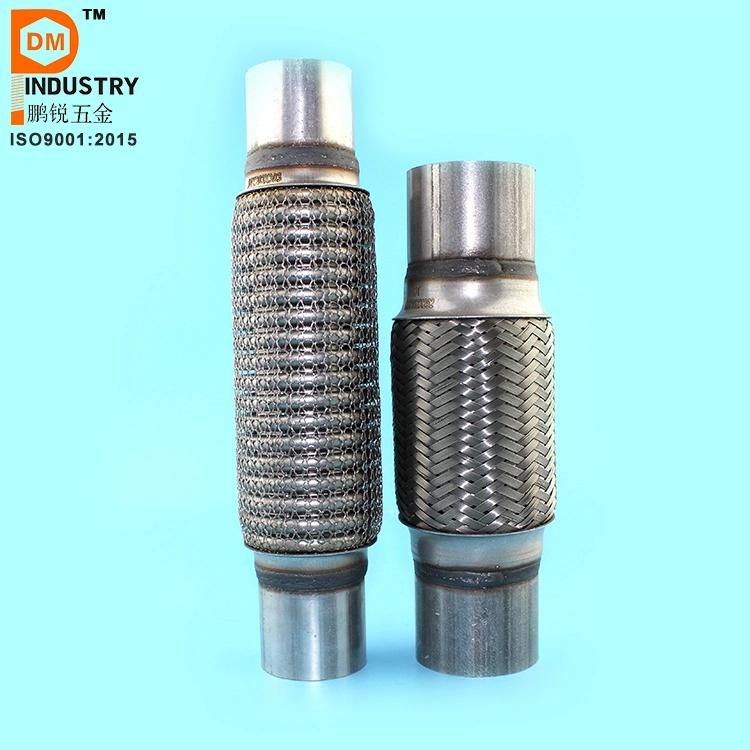 Motorsports Auto Stainless Steel Exhaust Pipe Flex Bellow Stainless Steel Exhaust Welded Braid Flexible Bellow Pipe Exhaust Tip Exhaust Welded Elbow