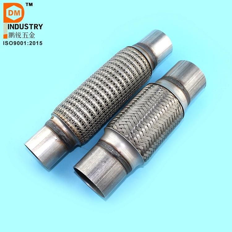 Motorsports Auto Stainless Steel Exhaust Pipe Flex Bellow Stainless Steel Exhaust Welded Braid Flexible Bellow Pipe Exhaust Tip Exhaust Welded Elbow