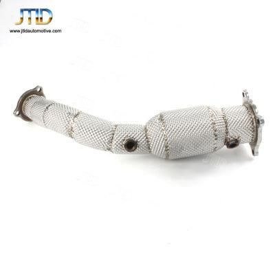 304 Ss Heatshielded Exhaust Downpipe with Cat for Audi A4 B8