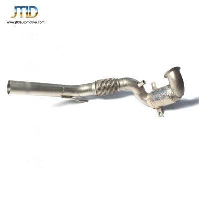 High Quality Customized Exhaust Downpipe with Cat Heatshield for VW 7.5 Gti