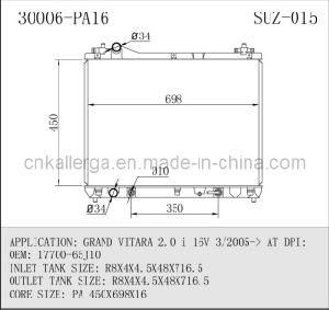 Radiator for Suzuki Grand Vitara 2.0 I 16V at 30006 (SUZ-015)