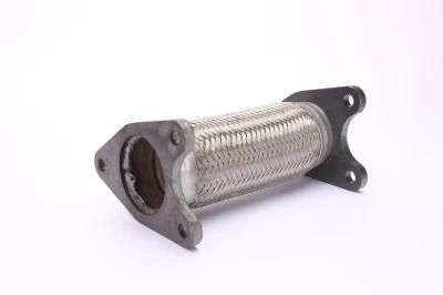Car Stainless Steel Exhaust Manifold Flexible Pipe with Flange