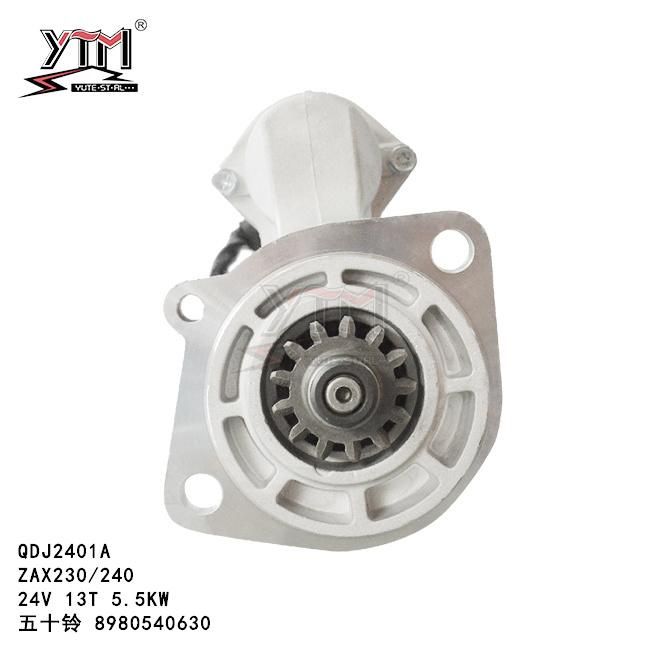 Ytm Starter Motor Qdj2401A - 24V/13t/5.5kw Same as Original Engine Parts for OE 0-24000- -0088/8980540630