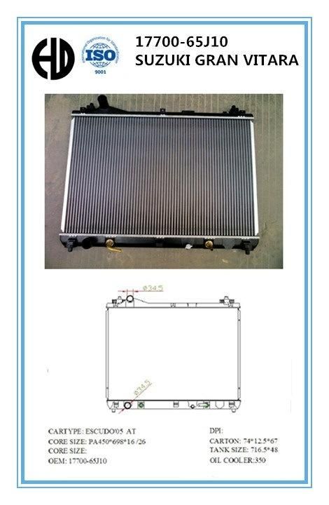 Hot Sale High Quality Aluminum Brazed Welding Car Radiators for Suzuki Gran Vitara